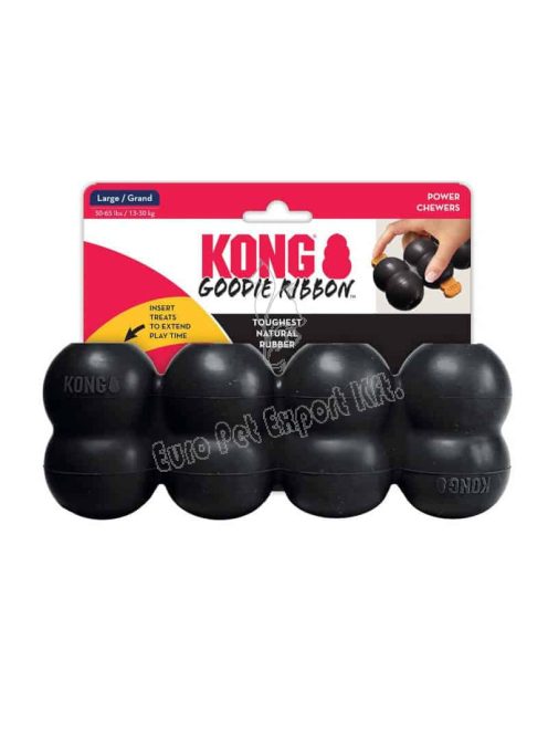 KONG KUTYAJÁTÉK EXTREME GOODIE RIBB 18CM FEKETE