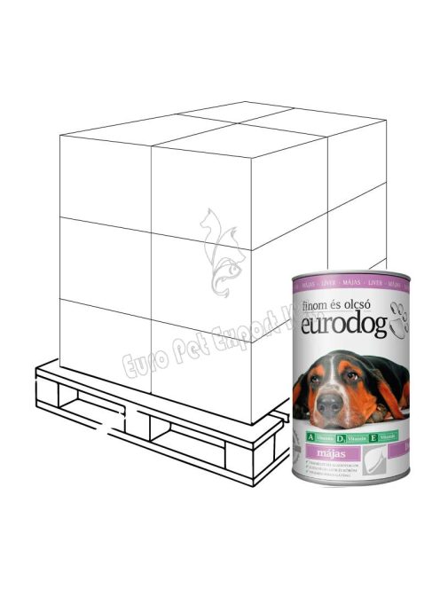 EURO DOG kutyakonzerv 1240g májjal (RAKLAPOS 1X672DB)