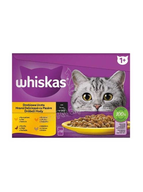 WHISKAS CAT POUCH VÁL MÁRTÁSBAN 12X85G SZÁRNYAS