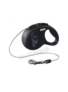   Flexi Classic zsinóros automata póráz - XS/3m/8kg-ig/fekete