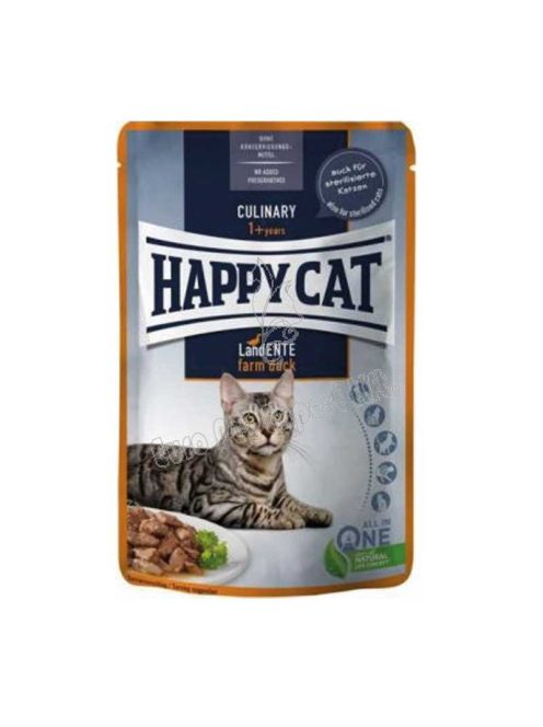 Happy Cat Culinary Kacsa alutasakos macskaeledel 85g