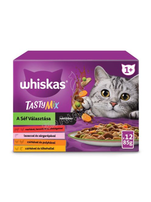 WHISKAS TASTY MIX MÁRTÁSBAN 12X85G CHEF'S CHOI