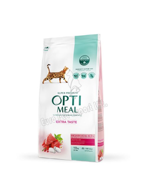 xOPTIMEAL CAT DRY EXTRA TASTE 10KG BORJÚ