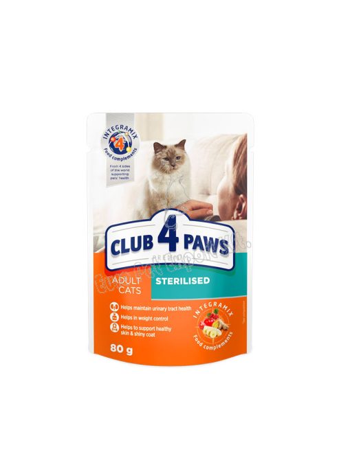 CLUB4PAWS CAT POUCH 80G STERIL  CSIRKE