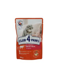 CLUB4PAWS CAT POUCH 100G BORJÚ GRAVY