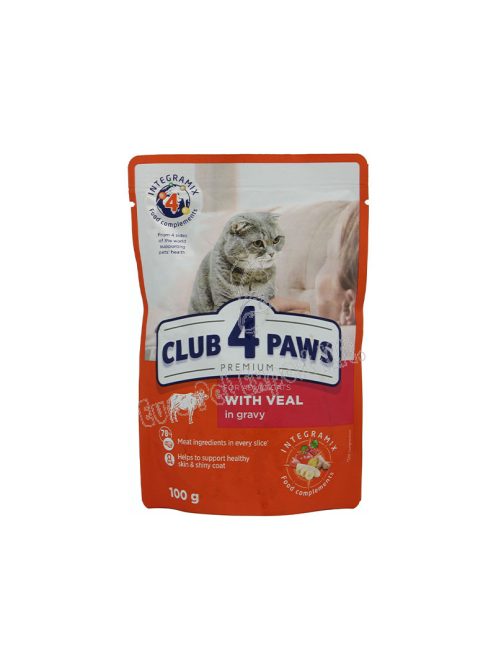 CLUB4PAWS CAT POUCH 100G BORJÚ GRAVY