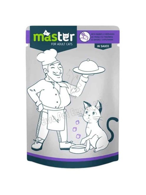 Master Cat Alutasakos macskaeledel felnőtt macskáknak - nyulas 80g