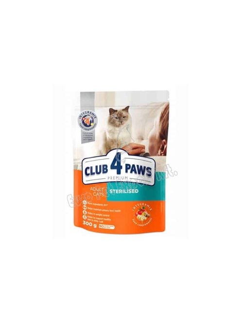 CLUB 4 PAWS PREMIUM CAT SZÁRAZ 300G STERILIZÁLT