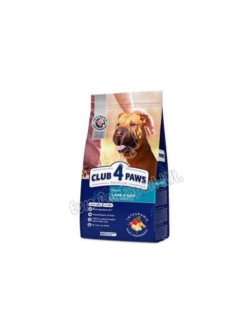 CLUB 4 PAWS PREMIUM DOG SZÁRAZ 14KG BÁRÁNY- RIZS