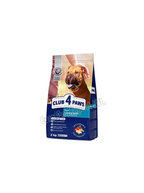 CLUB 4 PAWS PREMIUM DOG SZÁRAZ  2KG BÁRÁNY-RIZS