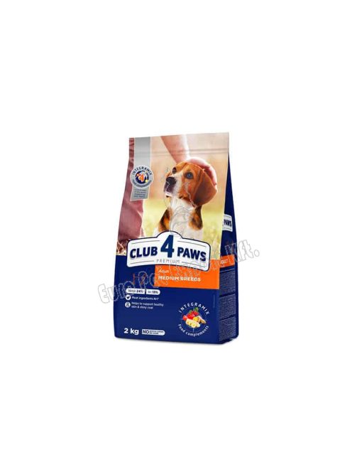 CLUB 4 PAWS PREMIUM DOG SZÁRAZ 2KG ADULT MEDIUM