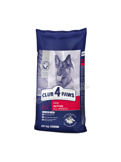 CLUB4PAWS DOG DRY ACTIVE LARGE 20KG CSIRKE(25/12)