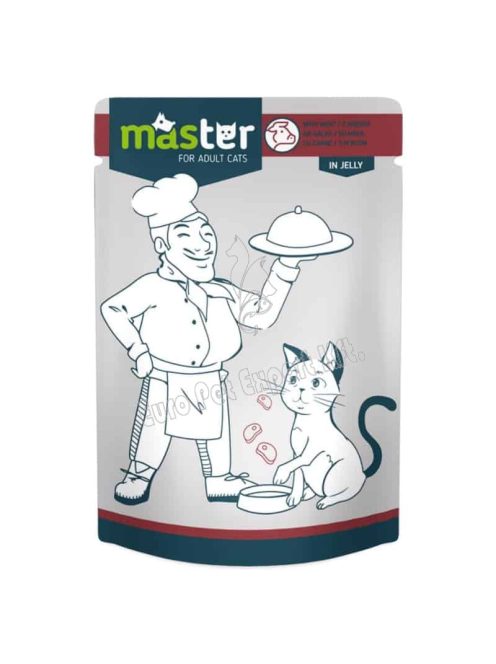 Master Cat Alutasakos macskaeledel felnőtt macskáknak - húsos 80g