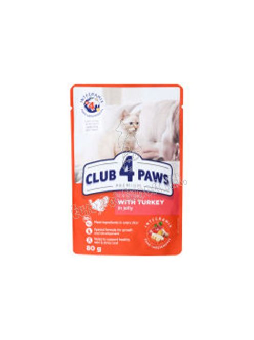 CLUB4PAWS CAT POUCH 80G KITTEN PULYKA jelly