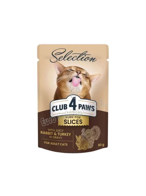 CLUB4PAWS CAT POUCH SELECT SLICES  80G NYÚL gravy