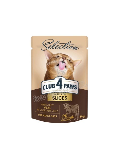 CLUB4PAWS CAT POUCH SELECT SLICES 80G BORJÚ jelly