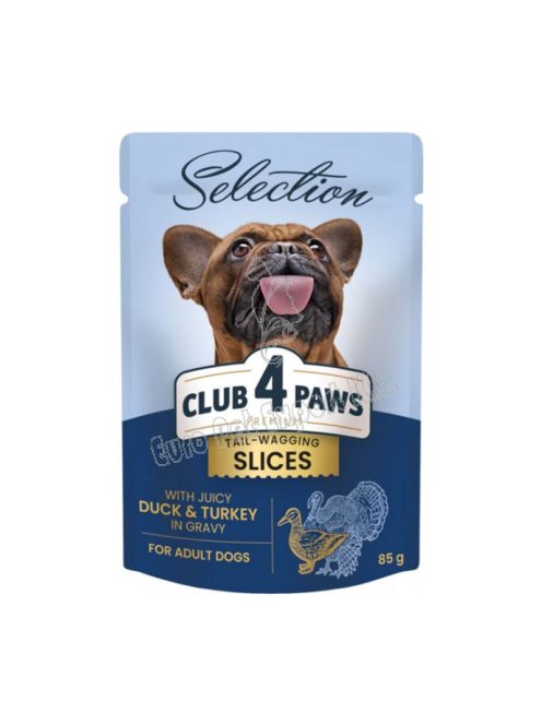 CLUB4PAWS DOG POUCH SELECT SLICES 85G KAC-PULY GRAVY
