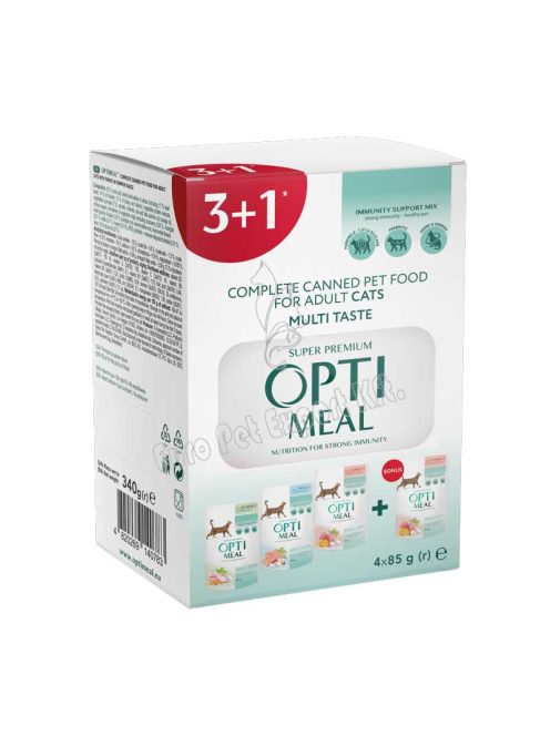 OPTIMEAL CAT POUCH 4X85G (3+1)