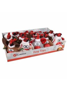 Flamingo Karácsonyi plüss játék gumi orral 21cm