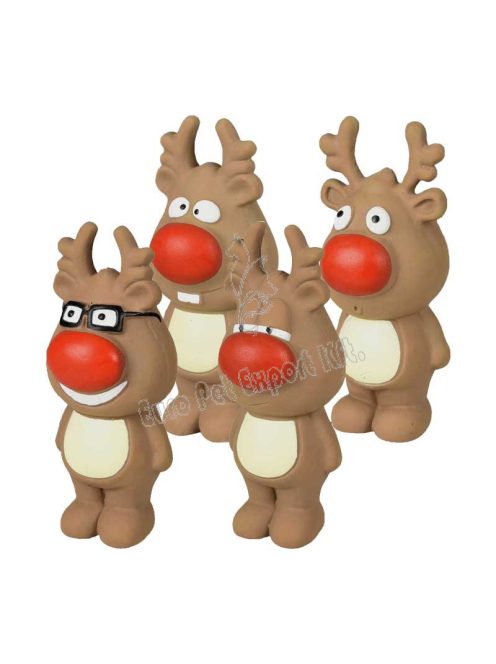 Flamingo Rénszarvasos karácsonyi kutyajáték 14cm