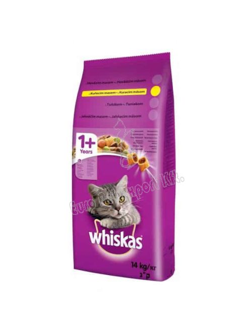 Whiskas száraztáp csirkehússal felnőtt macskák számára 14kg