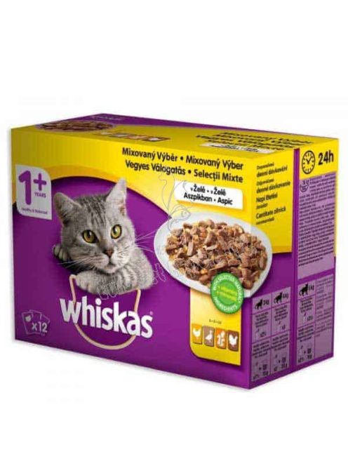 WHISKAS alutasakos macskaeledel szárnyas válogatás 12x100g