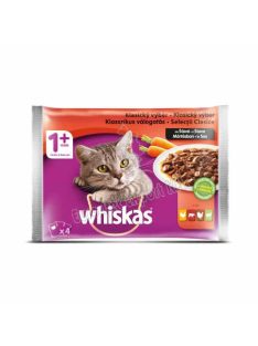 Whiskas tasakos klasszikus-zöldséges válogatás mártásban felnőtt macskák számára 4 x 100g