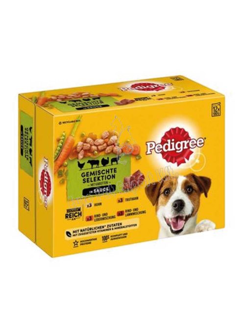 Pedigree tasakos eledel aszpikban felnőtt kutyák számára 12 x 100g