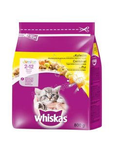   Whiskas Junior száraztáp csirkehússal junior macskák számára 800g