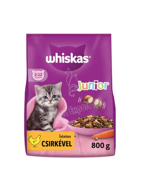 Whiskas Junior száraztáp csirkehússal junior macskák számára 800g