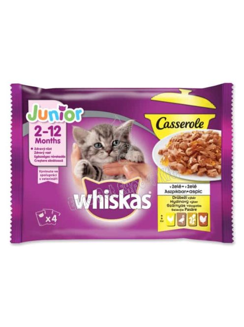 Whiskas Casserole tasakos baromfi válogatás kölyökmacskák számára 4 x 85g