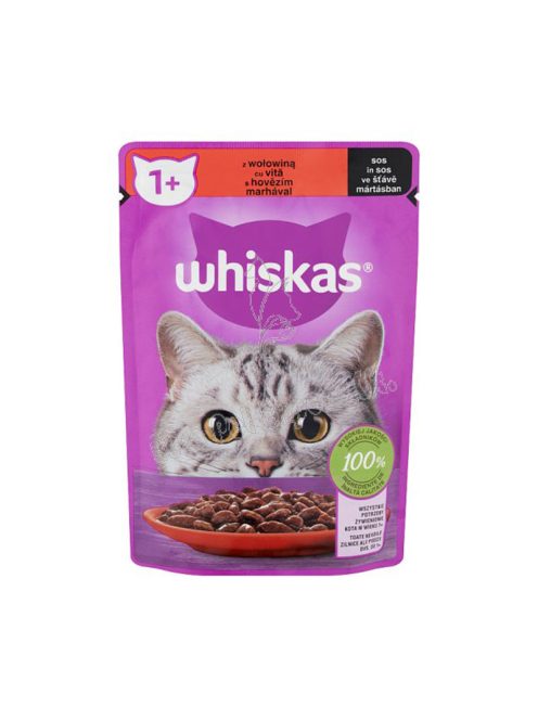 WHISKAS CAT POUCH MÁRTÁSBAN 85G MARHA
