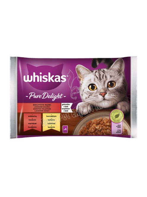 WHISKAS CAT POUCH ASZP PURE DELIGHT 4X85G MARHA-CSIRKE