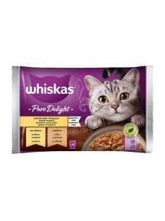 WHISKAS CAT POUCH ASZP PURE DELIGHT 4X85G CSIRKE-PULYK