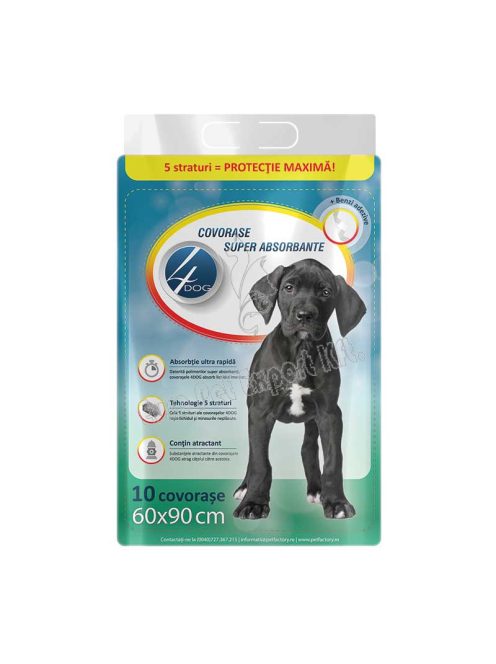 4DOG COVORASE PELENKA 10DB 60X90CM 