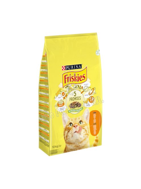 Friskies száraz macskaeledel csirkével és hozzáadott zöldségekkel 10kg