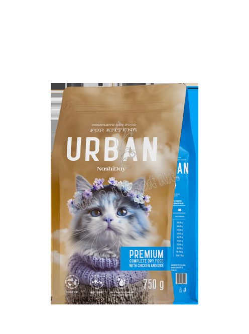 URBAN CAT KITTEN 34/17 750G CSIRKE/RIZS