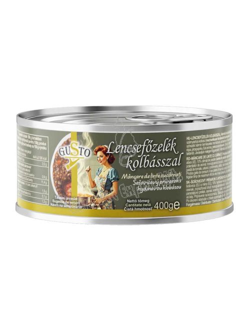 GUSTO Lencsefőzelék  400g kolbásszal