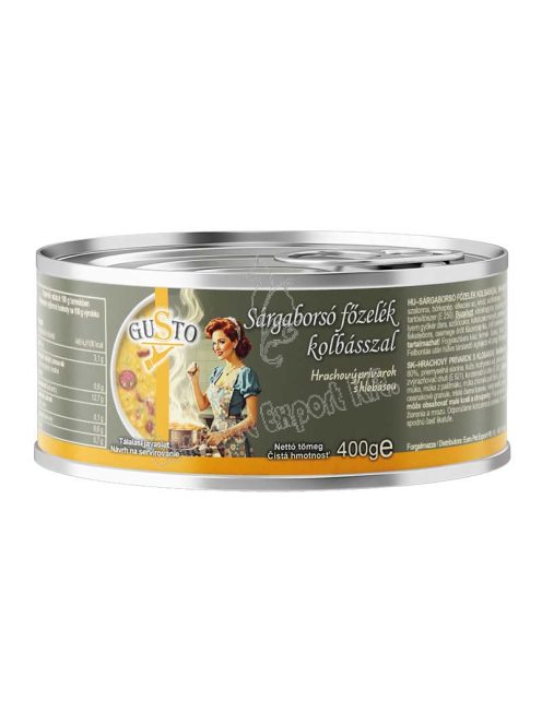 GUSTO Sárgaborsó főzelék 400g +Lecsókolbász