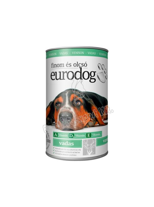 EURO DOG kutyakonzerv 1240g vadhússal (RAKLAPOS 1X672DB)