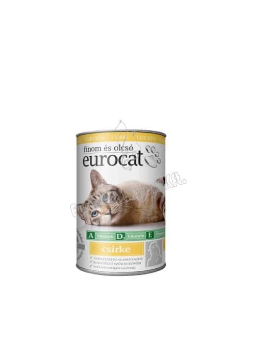 EURO CAT Macskaeledel konzerv Csirkés 415g (RAKLAPOS 1X1872 db)
