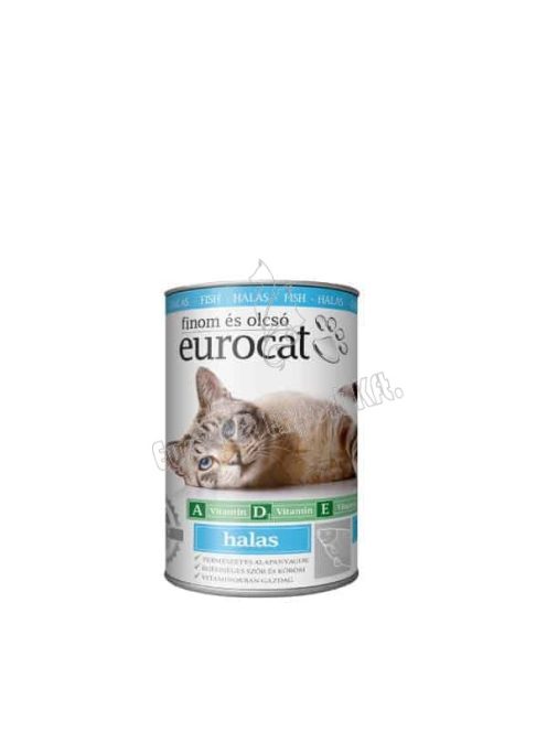 EURO CAT Macskaeledel konzerv Halas 415g (RAKLAPOS 1x1872db)