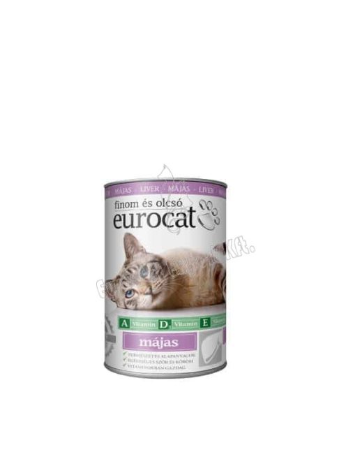 EURO CAT Macskaeledel konzerv Májas 415g (RAKLAPOS 1x1872db)