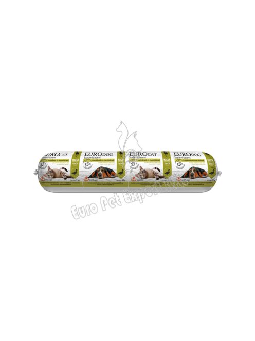 EURO DOG/CAT PLUS szalámi Kacsa ízesítéssel 1kg (RAKLAPOS 1X630 DB)