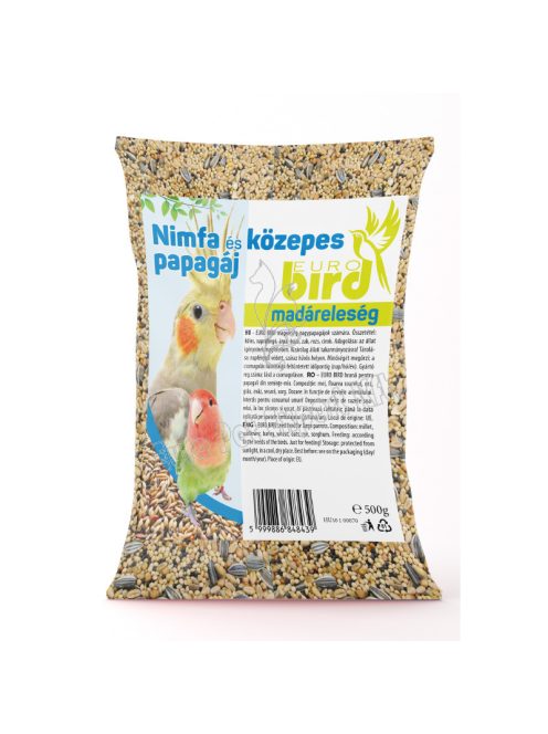 EURO BIRD NIMFA ÉS KÖZEPES PAPAGÁJ MADÁR ELESÉG 500G