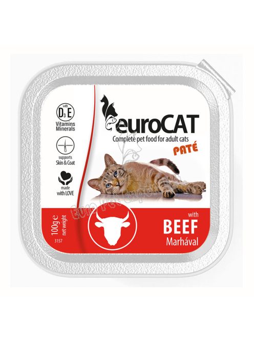 EURO CAT ALUTÁLKA PATÉ 100G MARHA