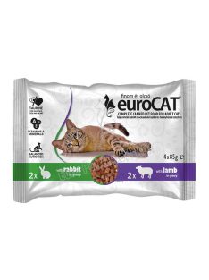 EURO CAT POUCH SZÓSZBAN DUO 4X85G NYÚL-BÁRÁNY 