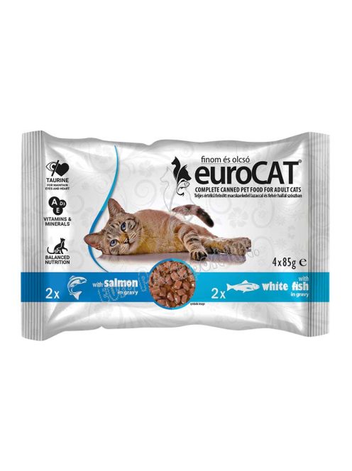 EURO CAT POUCH SZÓSZBAN DUO 4X85G LAZAC-F.HAL