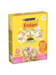 Friskies Junior száraz macskaeledel csirkével, tejjel és hozzáadott zöldségekkel 300g