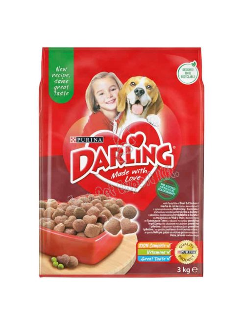 Darling teljes értékű állateledel felnőtt kutyák számára marha és csirke ízletes keverékével 3kg